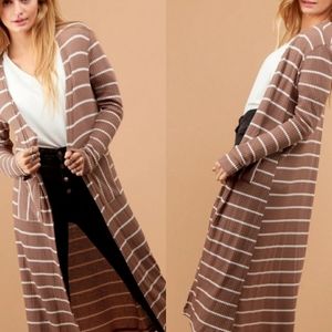 Brown Thermal Pocketed Duster